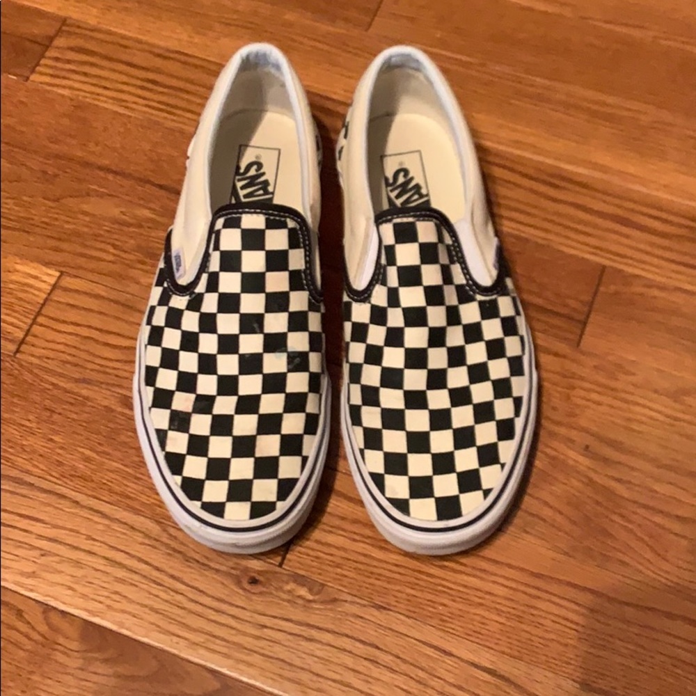 Vans slip ons checkered
